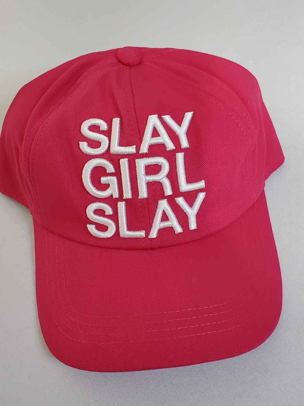 Hot Pink NWT Embroidered 'SLAY GIRL SLAY' Snapback Baseball Cap From Old TV Show